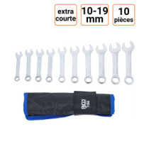 Jeu de 10 clés mixte extra courtes