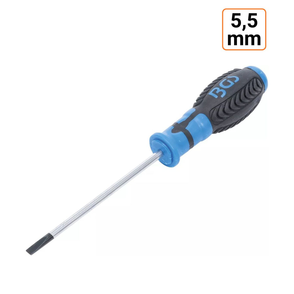 Tournevis plat 5,5 mm avec longueur de la lame 125 mm