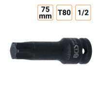 Douille à choc Torx T80 1/2" pouce longueur 75 mm