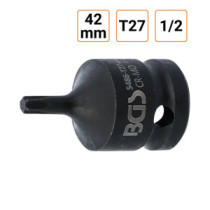 Douille à choc Torx T27 1/2" pouce longueur 42 mm