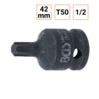 Douille à choc Torx T50 1/2" pouce longueur 42 mm