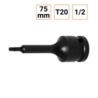 Douille à choc Torx T20 1/2" pouce longueur 75 mm