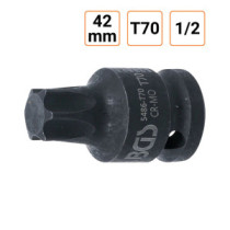 Douille à choc Torx T70 1/2" pouce longueur 42 mm