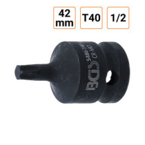 Douille à choc Torx T40 1/2" pouce longueur 42 mm