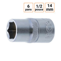 Douille CRV six pans 1/2 pouce en 14mm