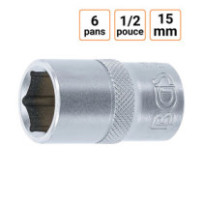 Douille CRV six pans 1/2 pouce en 15mm