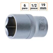 Douille CRV six pans 1/2 pouce en 19mm
