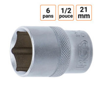 Douille CRV six pans 1/2 pouce en 21mm
