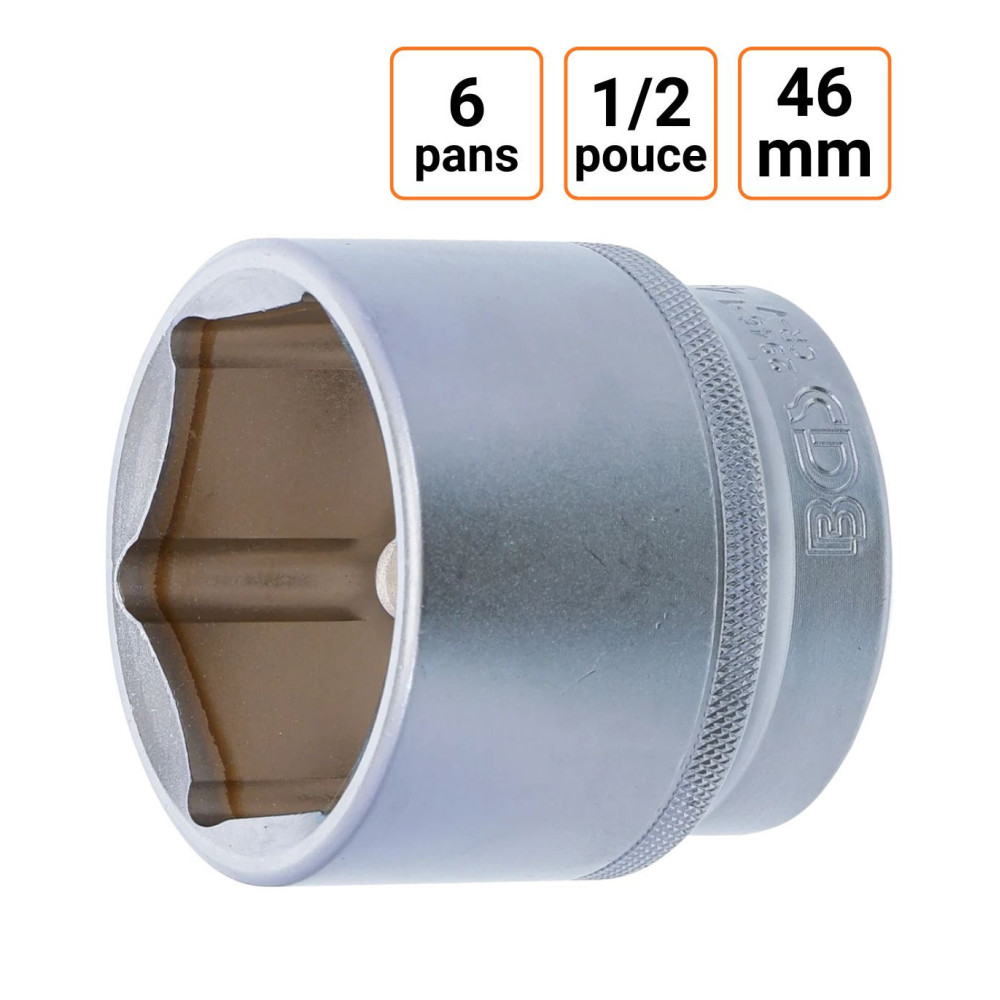 Douille CRV six pans 1/2 pouce en 46mm