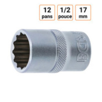 Douille CRV douze pans 1/2 pouce en 17mm