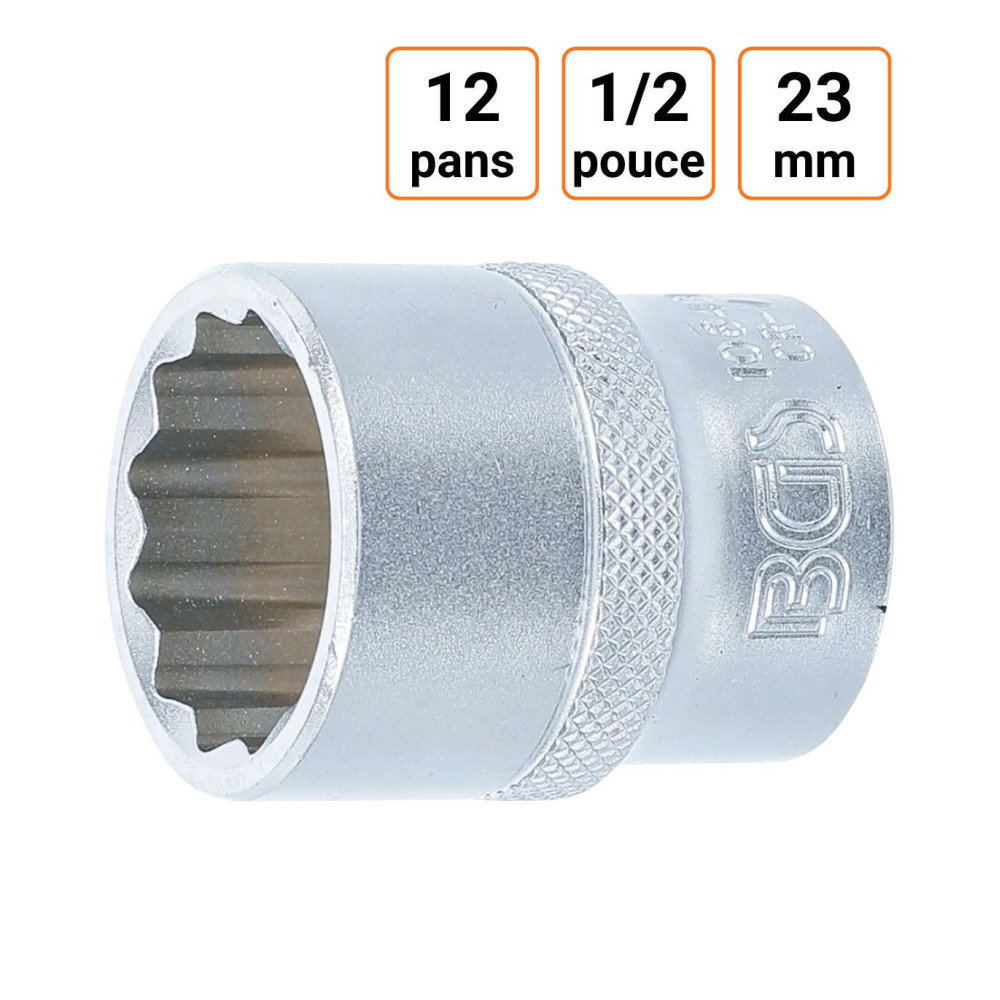 Douille CRV douze pans 1/2 pouce en 23mm