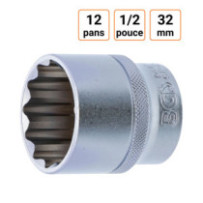 Douille CRV douze pans 1/2 pouce en 32mm