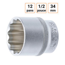 Douille CRV douze pans 1/2 pouce en 34mm