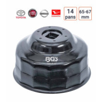 Cloche à filtre à huile 14 pans et 65 - 67 mm pour Daihatsu, Fiat, Nissan, Toyota