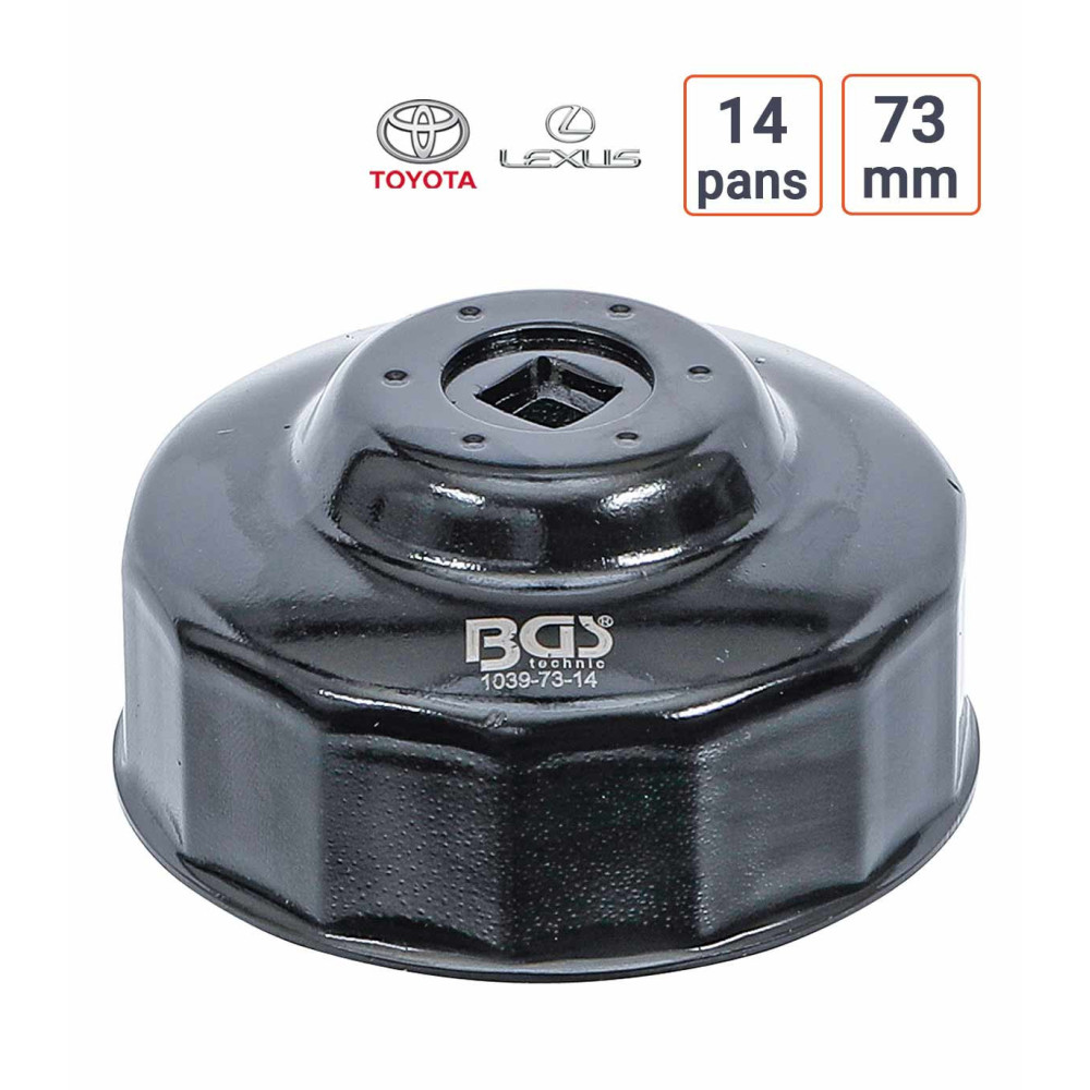 Cloche à filtre à huile 14 pans  73 mm pour Lexus, Toyota