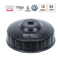 Cloche à filtre à huile 18 pans 86 mm pour Audi, PSA, Renault, VW
