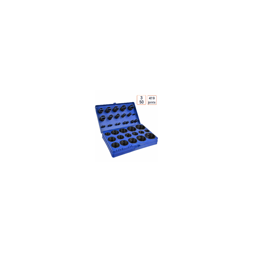 Coffret de 419 joints toriques 3 à 50 mm
