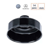 Cloche à filtre à huile 14 pans 74 mm pour Mercedes Benz et VW