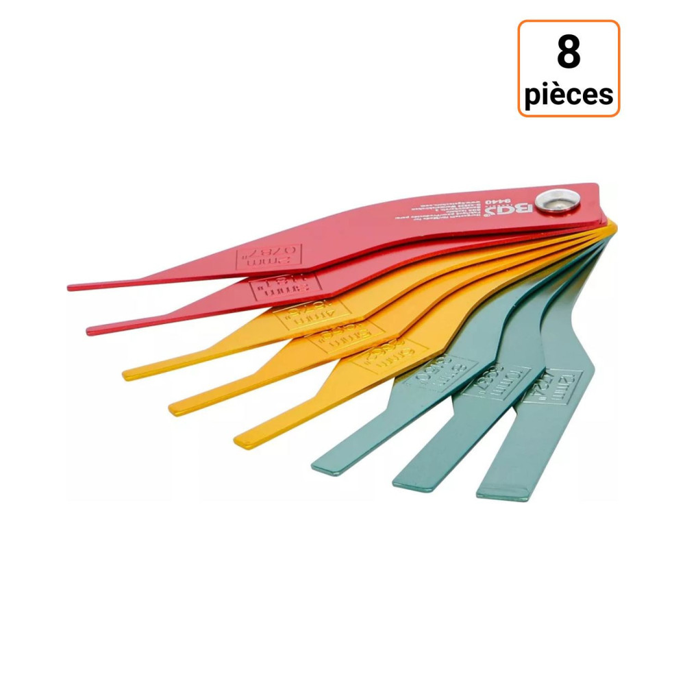 Jeu de 8 calibres d’usure de plaquettes de frein aluminium