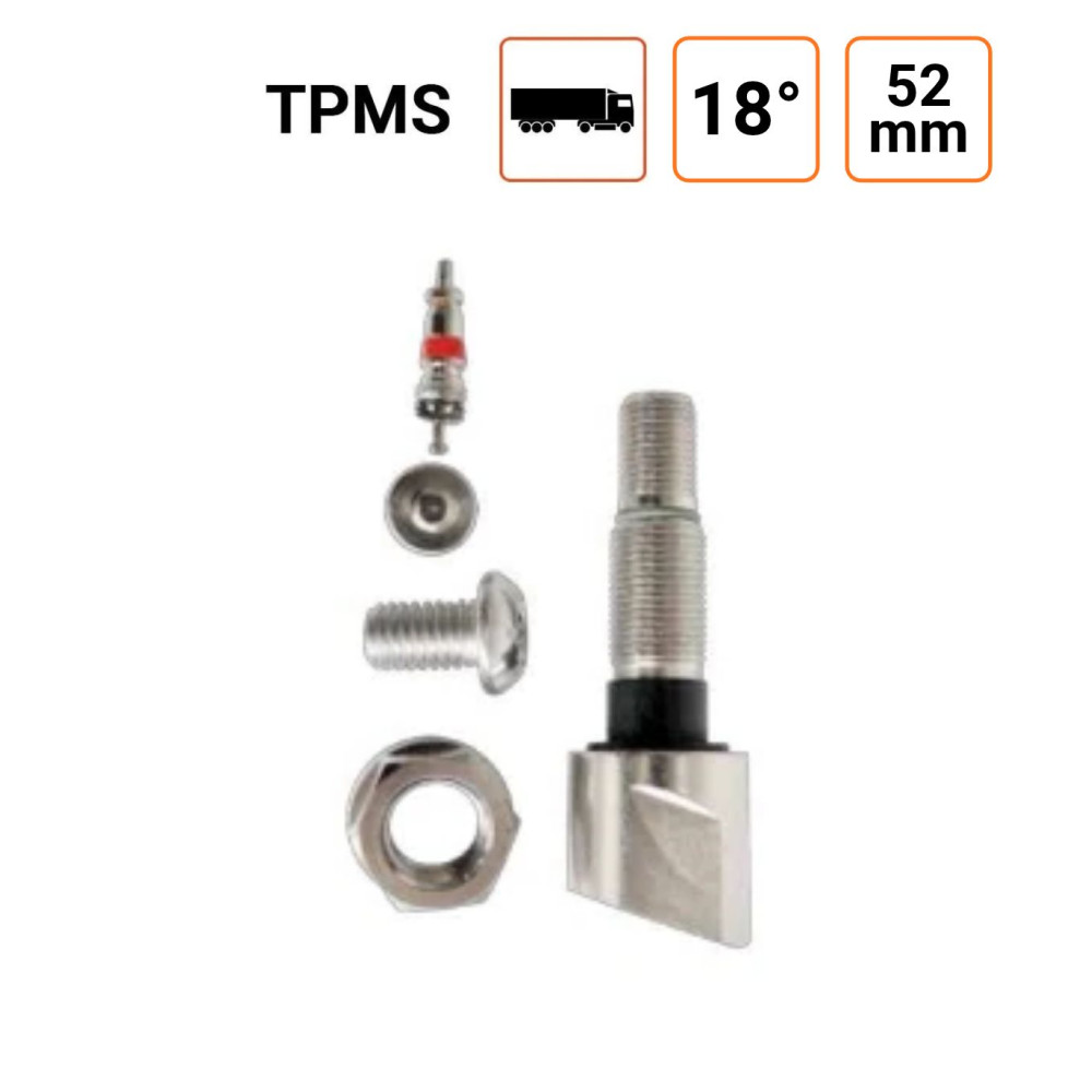 Valve Poids Lourds type ALCOA angle 18° pour TPMS