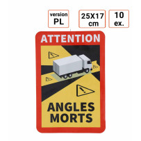 Adhésif ANGLES MORTS pour Poids-Lourds vendu par 10 ex.