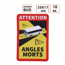 Adhésif ANGLES MORTS pour BUS vendu par 10 ex.