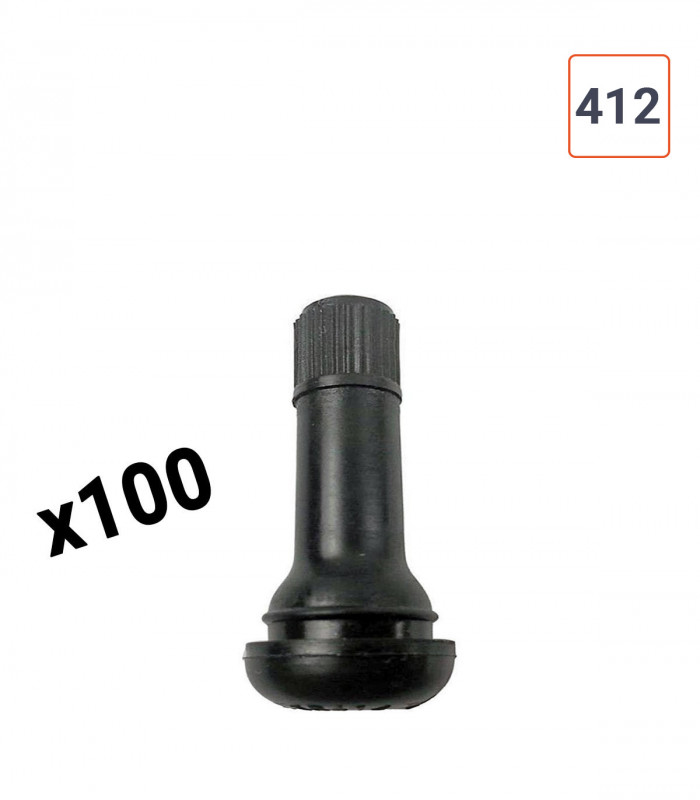 Valves TR412 pneu tubeless par 100ex