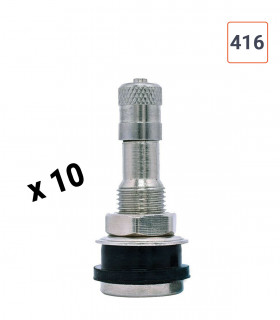 Valve TR 416 laiton nickelé - par 10 ex.
