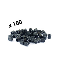 Bouchons de valve plastique noirs par 100 ex.