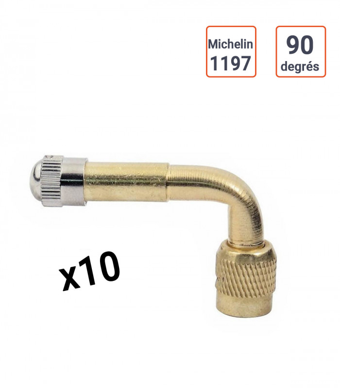 Rallonge coudée 90 degrés métallique type Michelin 1197  - par 10 ex.