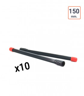 Rallonge de valve plastique droite NOIR 150 mm par 10 ex.