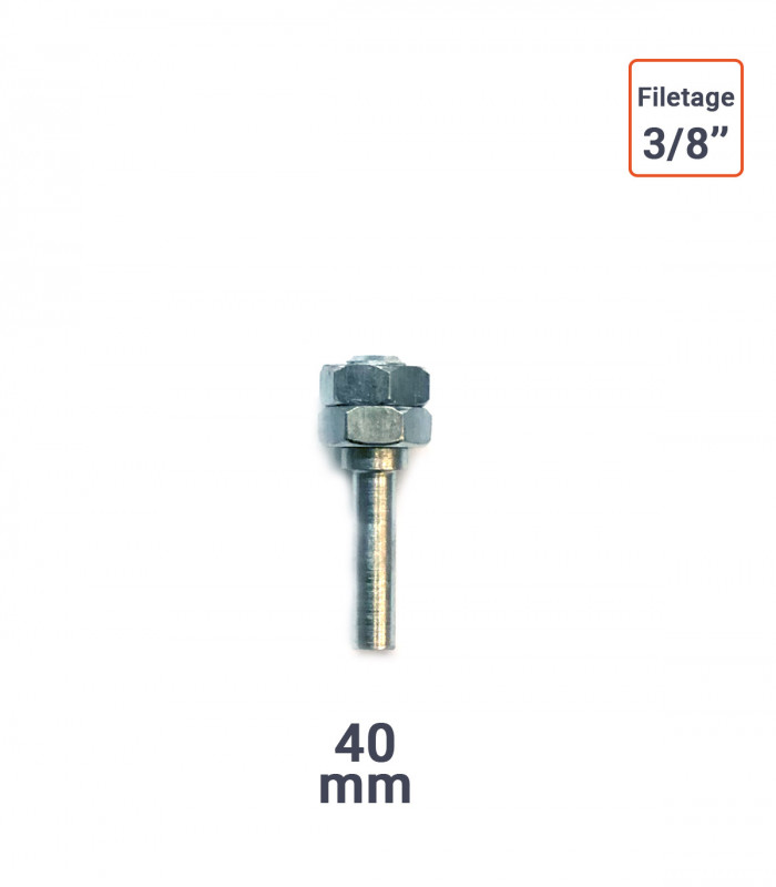 adaptateur porte outils 6 mm pour Rape Cloche filetage 3/8''