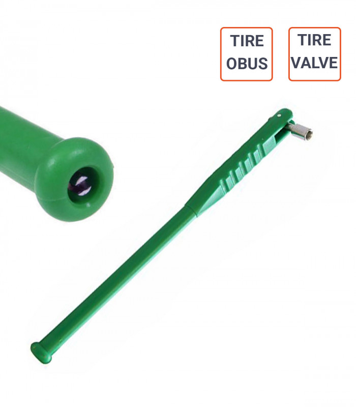 Levier tire valve en plastique avec démonte obus intégré