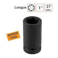 Douille à chocs en 1 Pouce 27mm - Bords Fins