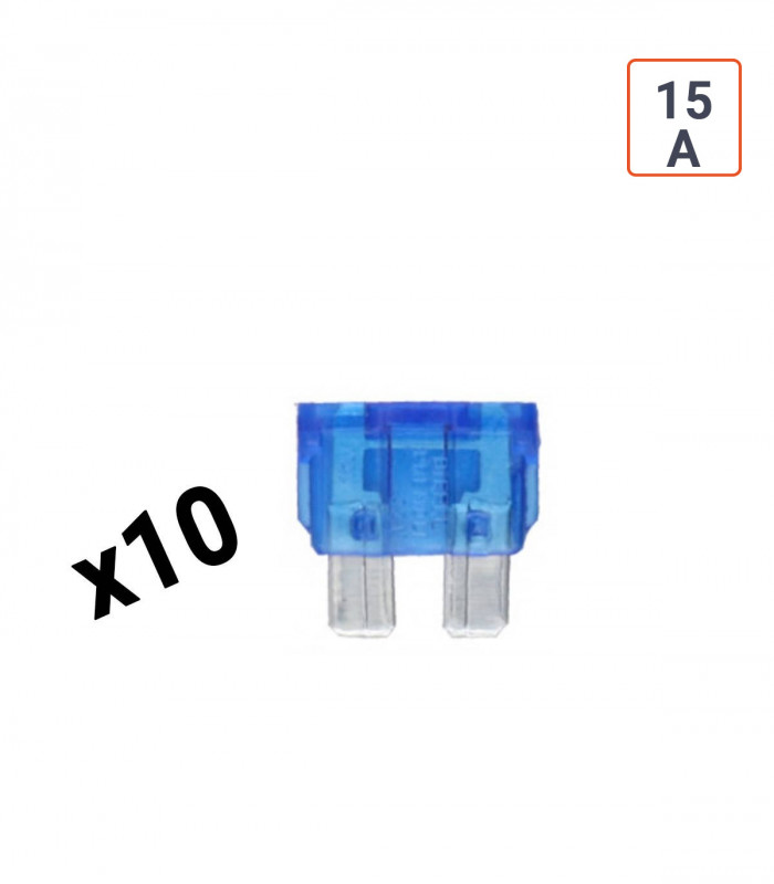 Fusible voiture Standard 15A - vendu par 10 ex.