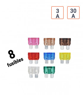 Pack de fusible voiture Standard de 3A à 30A - vendu par 8 ex.