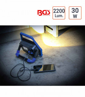 Lampe COB-LED puissante 2200 Lumens 30 Watts