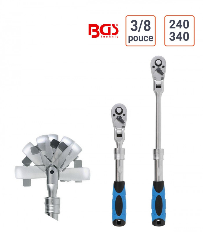 Cliquet réversible extensible 3/8" 240 - 340 mm