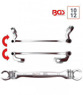 Clé à tuyauter pour conduites de frein et articulations 10x12 mm