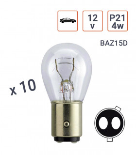 Ampoule 12V P21 4W Culot BAZ15D - Boite de 10 ex.