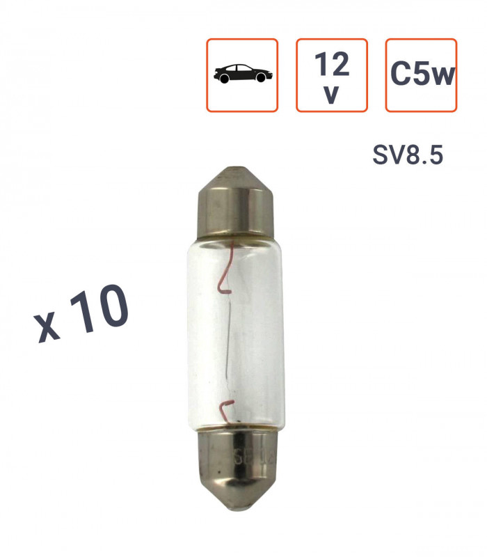 Ampoule Navette C5W 12V 5W - Boite de 10 ex.