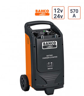 Chargeur démarreur de batterie sur roues  570A en 12V et 24V - Bahco