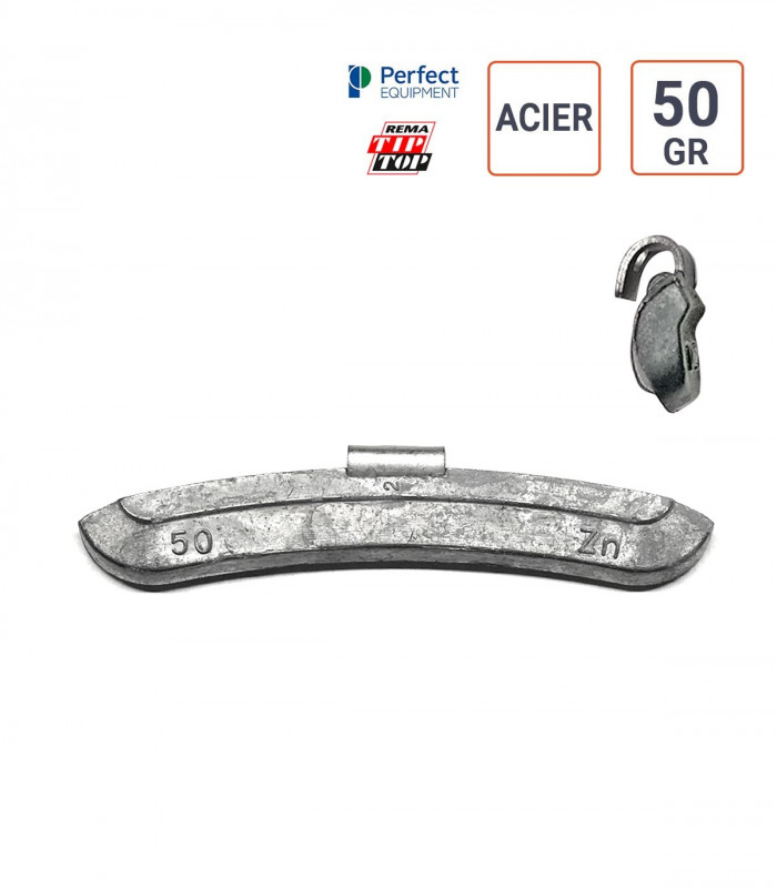 Masses ACIER de 50 gr.  boite de 50 ex.