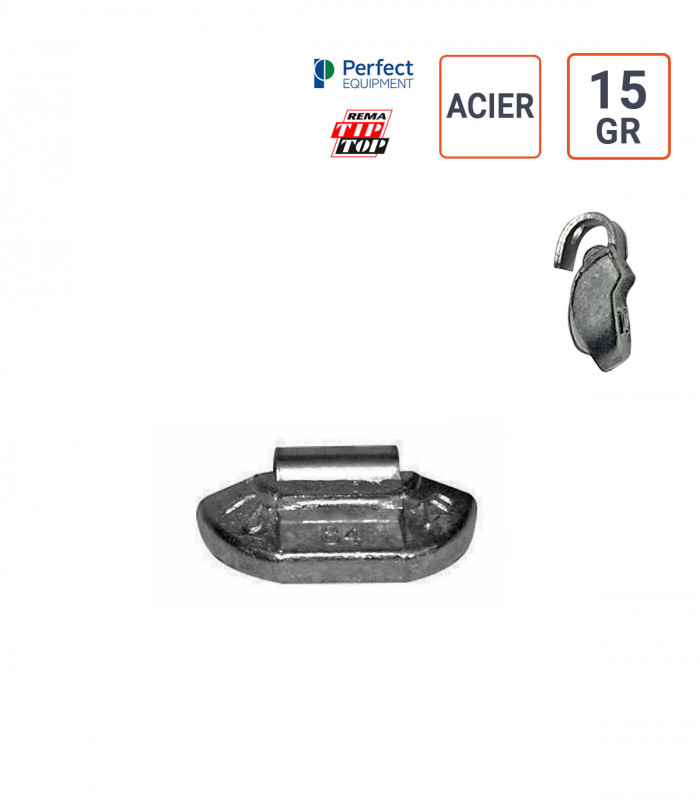 Masses ACIER de 15 gr.  boite de 100 ex.