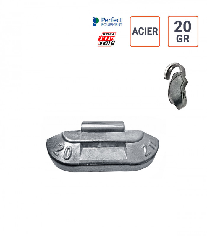 Masses ACIER de 20 gr.  boite de 100 ex.