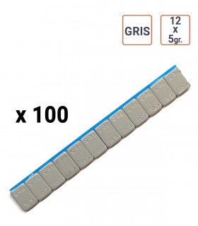 Masses adhésives 12x5g. couleur GRISES par 100ex.