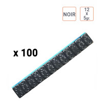 Masses autocollantes 12x5g. - Couleur NOIRE par 100 ex.