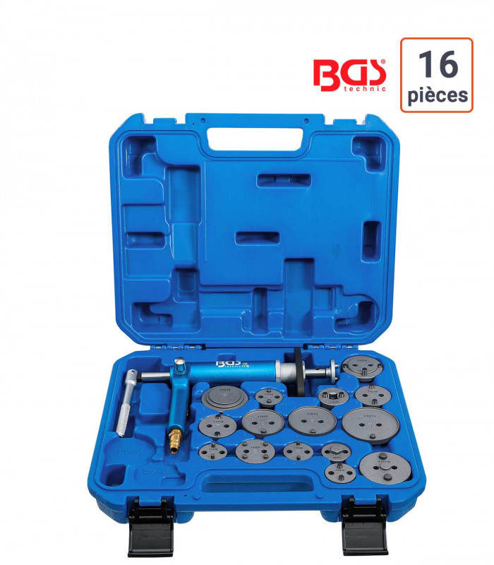Coffret repousse-pistons de frein pneumatique 16 pièces