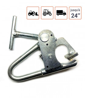 Pince étau pour talon pneus PL Agri Génie Civil.