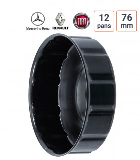 Cloche à filtre à huile 76 mm pour Fiat, Mercedes, Renault